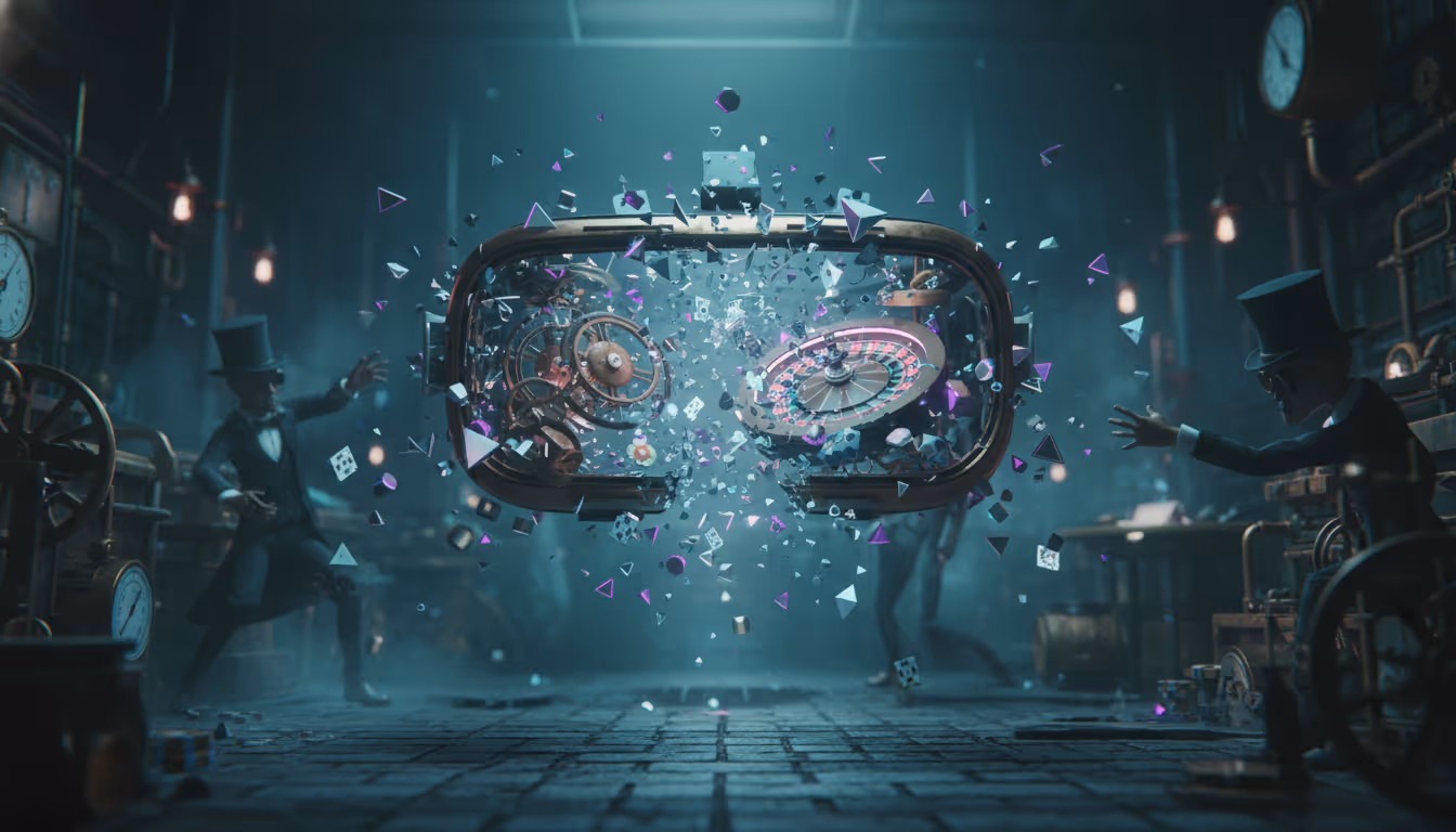 Player immersed in VR Voltage live casino table with lightning effects